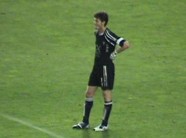 Valbuena tras encajar el primer gol frente al Numancia