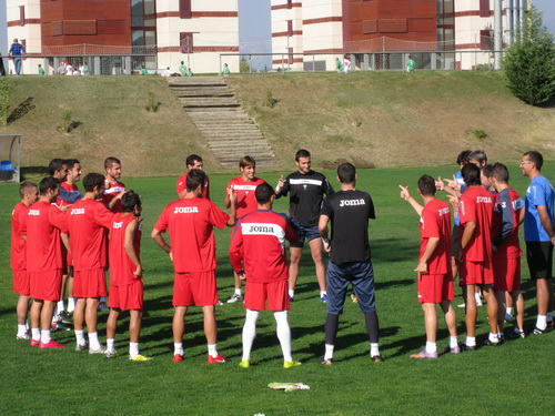 El Albacete entrena en la Ciudad del Fútbol de Las Rozas