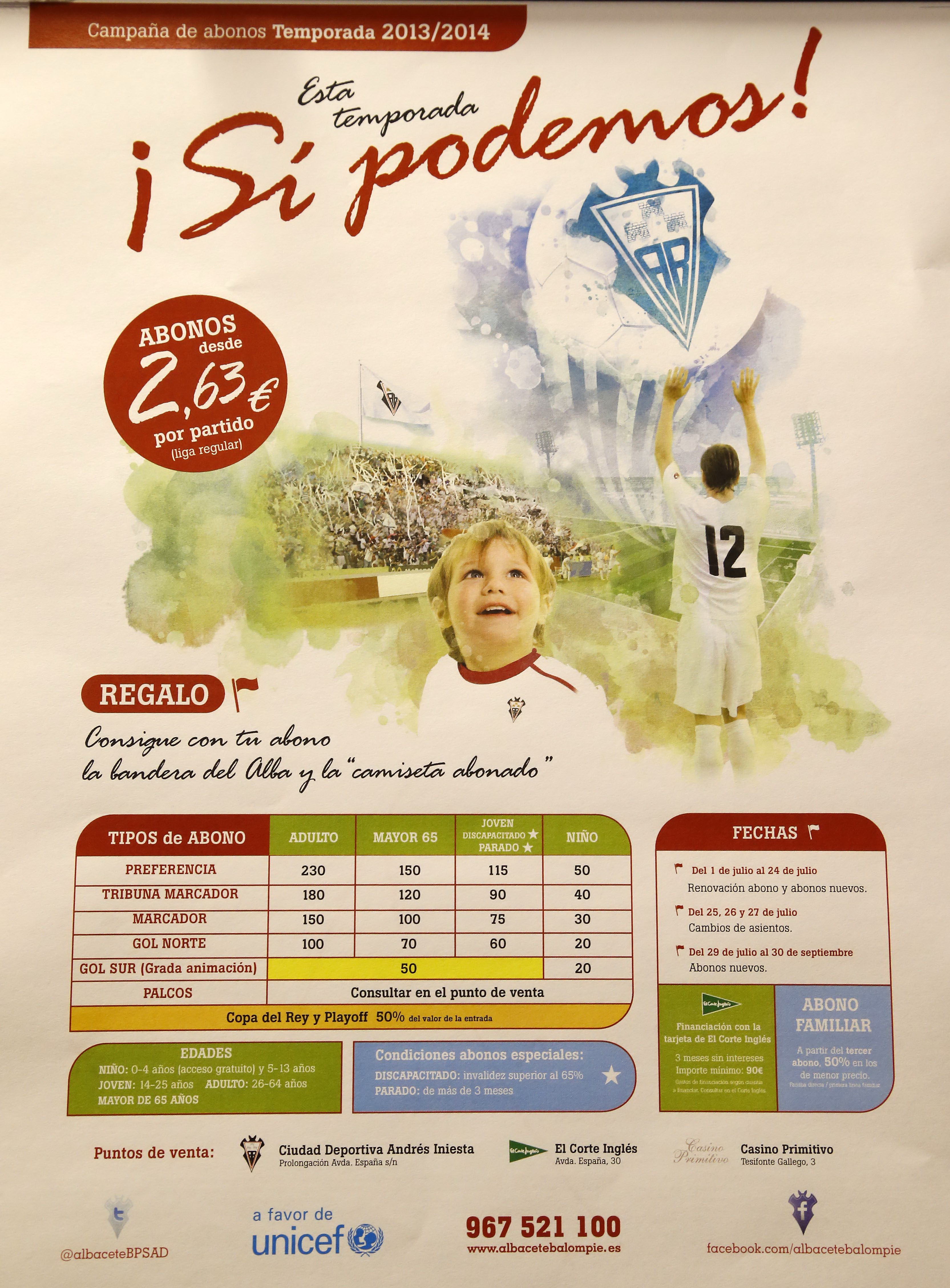 Campaña de Abonos 2013-2014 del Albacete Balompié