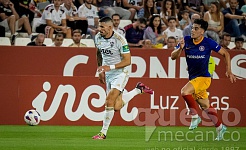 Toni Datkovic en su debut como titular con la camiseta del Albacete Balompié