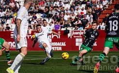 Manu Fuster anotaba el primero de los dos goles que el Albacete marcó ante el Racing de Santander