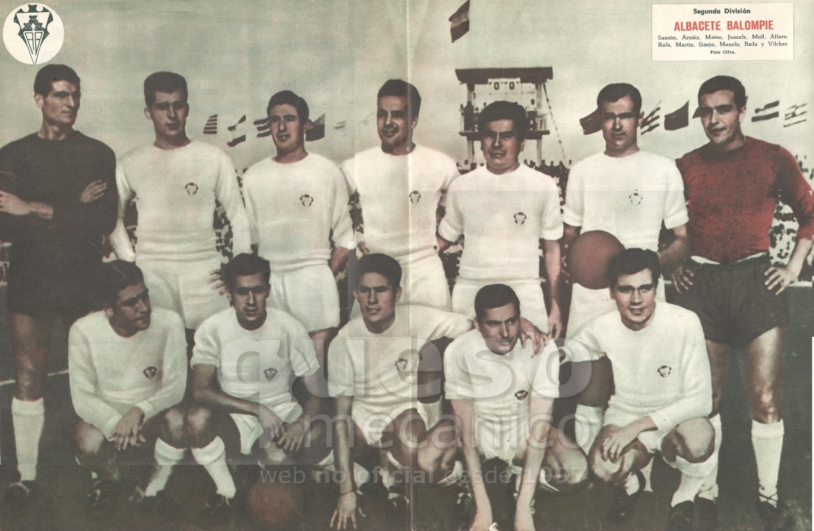 Alineación del Albacete Balompié en la Temporada 1961-1962. Segunda División
