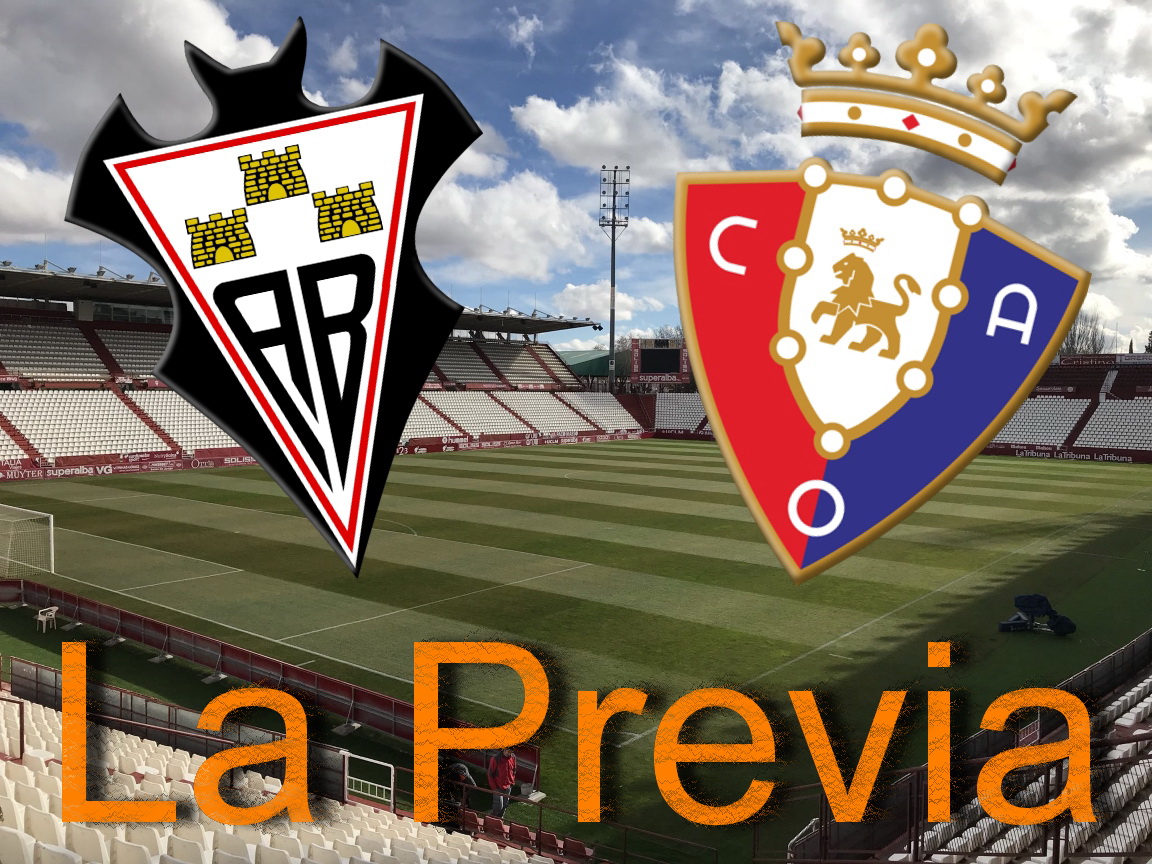 Previa del encuentro Albacete Balompié - Club Atlético Osasuna correspondiente a la Jornada 17 del Campeonato Nacional de Liga de Segunda División A. Liga 123. Temporada 2018-2019
