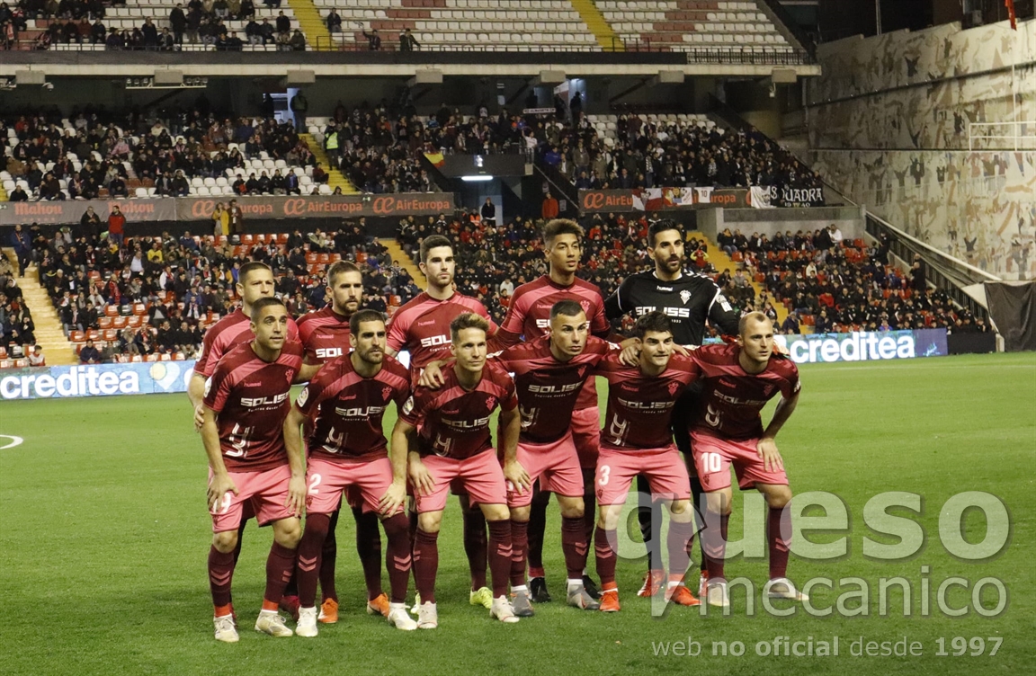 Once inicial del Albacete Balompié ante el Rayo Vallecano en el encuentro suspendido el pasado 15 de diciembre de 2019