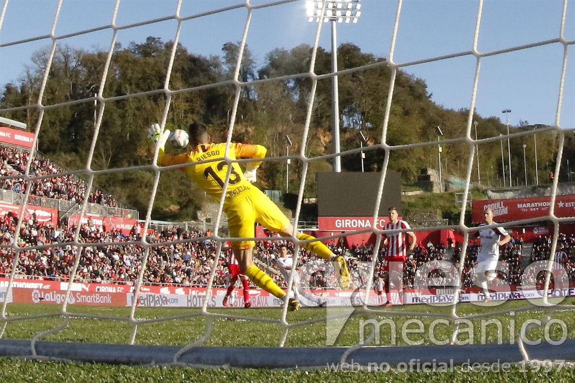 Foto del gol de Manu Fuster ante el Girona que permite al Albacete Balompié sacar un punto del Estadio de Montilivi