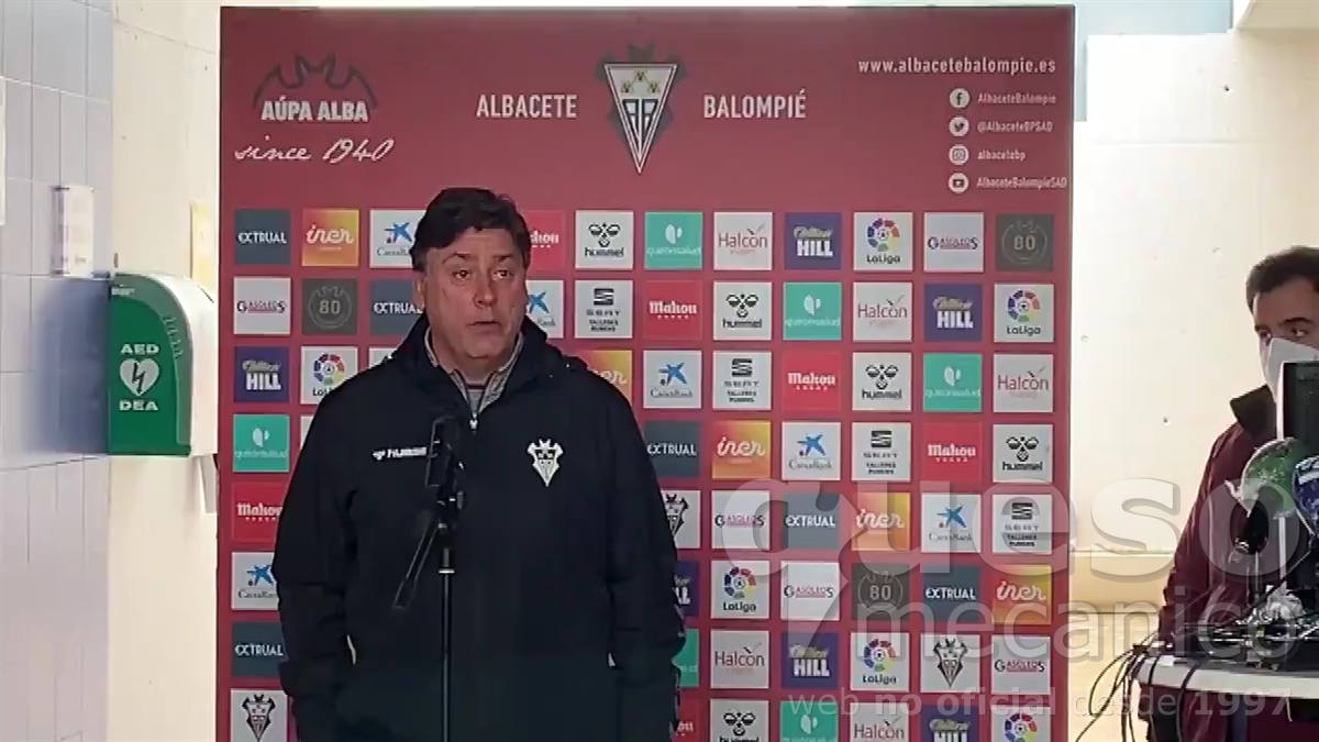 Rueda de prensa de Alejandro Menéndez en la previa del encuentro Albacete Balompié - Real Mallorca