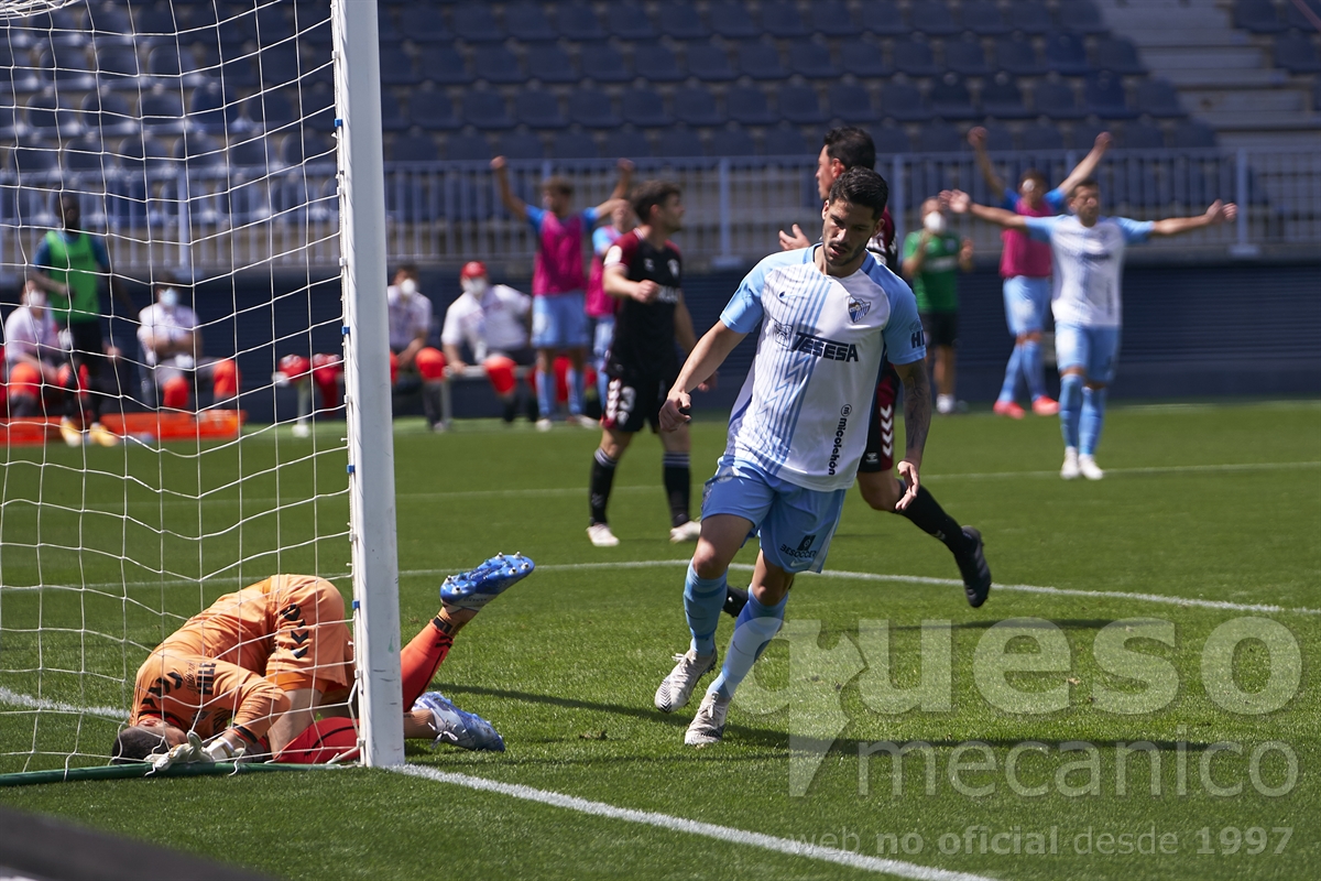 Caye Quintana anotó el segundo gol del Málaga que sentenciaba el partido y casi las aspiraciones del Albacete de mantener la categoría