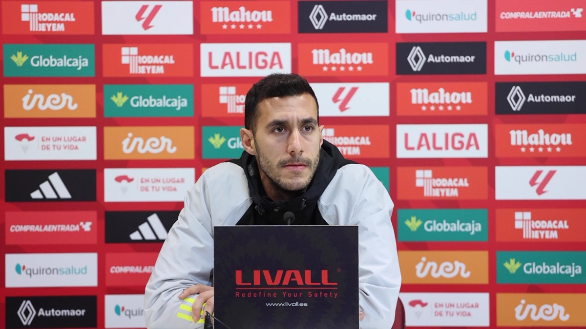 Rueda de prensa del jugador del Albacete Álvaro Rodríguez en la semana previa al encuentro Burgos C.F. - Albacete Balompié.