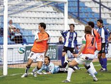 Gol de Biagini. Hércules 0 - Albacete Balompié 1